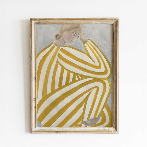 Scandinavian yellow minimalist poster