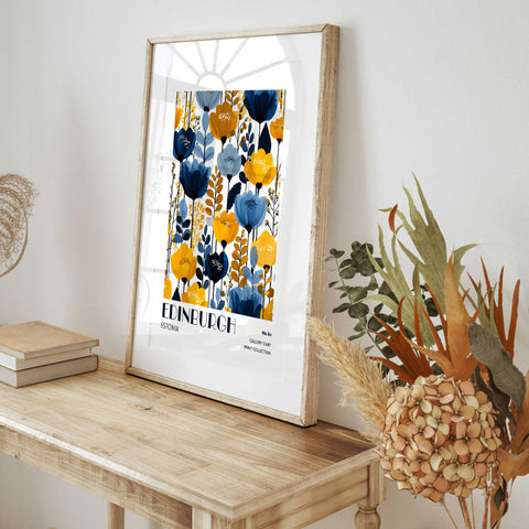 Scottish flower wall art elegant botanical print