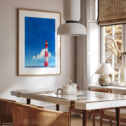 Seaside lighthouse travel wall art