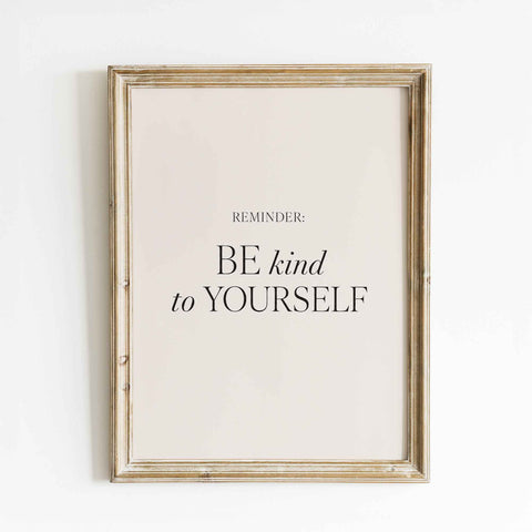 Self care typography wall art