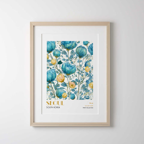 Seoul wall art print for contemporary interiors