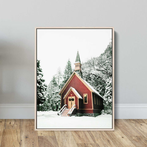 Red Chapel Winter Decor