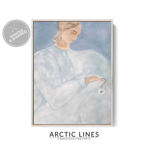 Serene female figure wall decor
