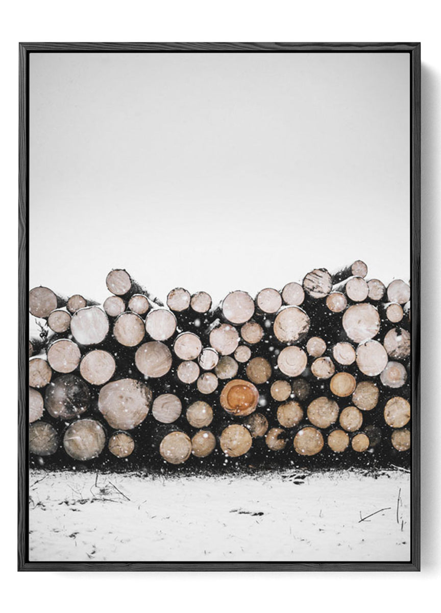 Textured Winter Logs Poster | Nature Poster | OakPoster.com– oakposter