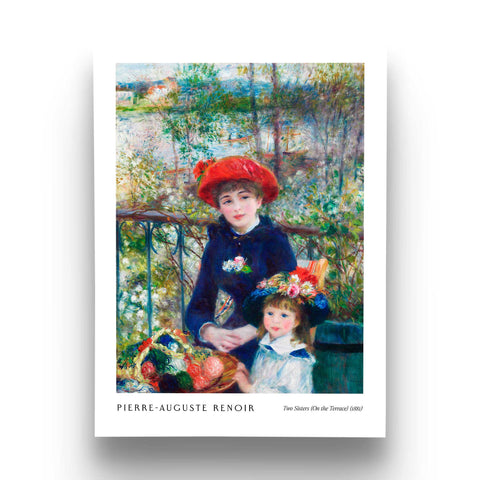 Sisters on terrace impressionist poster