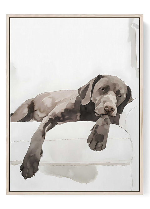 Sleeping beagle  watercolor Art