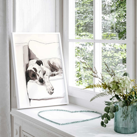 Sleeping dog wall art