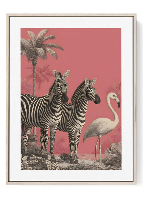 Sliced fig art print with detailed pink interior and green skin.