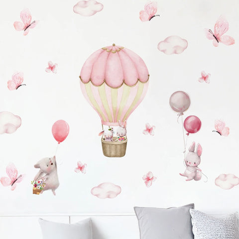 Soft Pink Cloud Nursery Decals