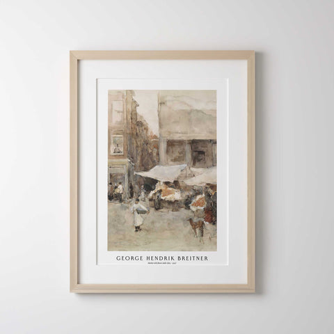 Soft beige European decor print