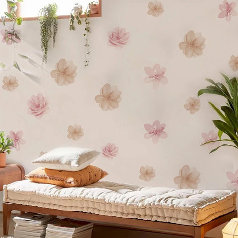 Soft blush floral decor