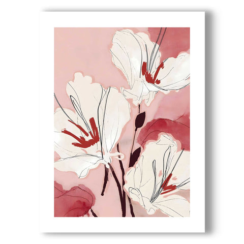 Soft blush gallery wall decor