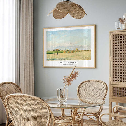 Soft golden field wall decor
