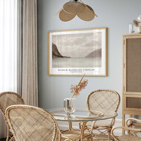 Soft grey panoramic print