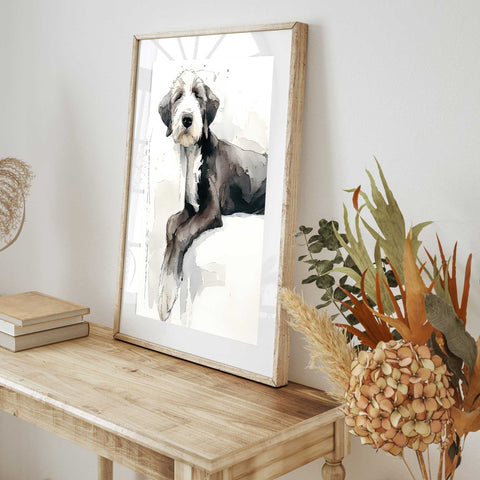 Soft neutral puppy pet wall art