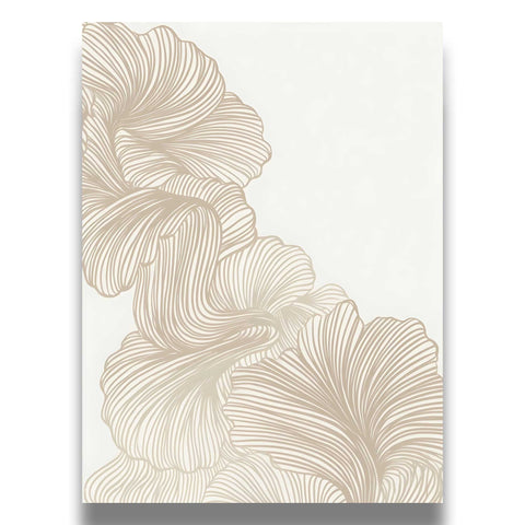 Soft organic line art flower poster