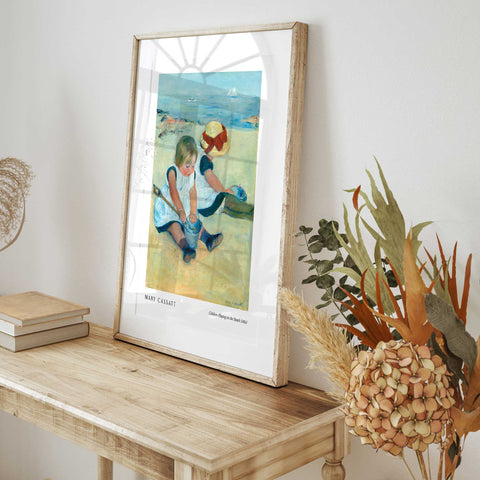 Soft pastel cassatt beach artwork