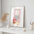 Soft pink curtains watercolor wall art