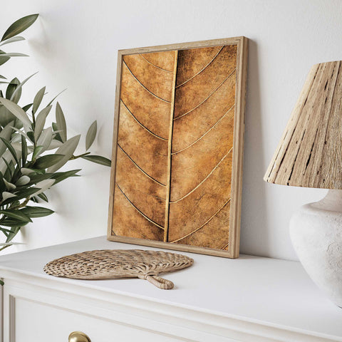 Artistic Leaf Detail Canvas - Abstract Botanical Wall Art