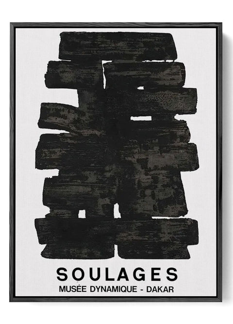 Dynamic Museum Canvas - Contemporary Soulages Artwork