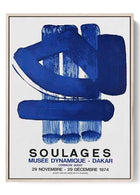 Dynamic Blue Expression - Soulages' 1974 Dakar Exhibit Canvas