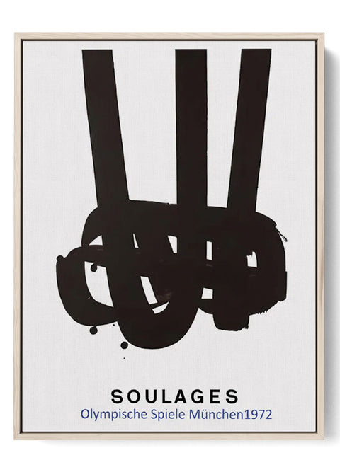 Soulages Munich 1972 - Olympic Abstract Poster