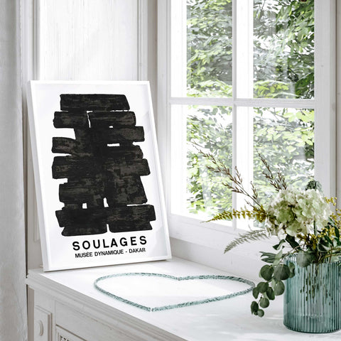 Soulages Abstract Canvas - Musée Dynamique Art