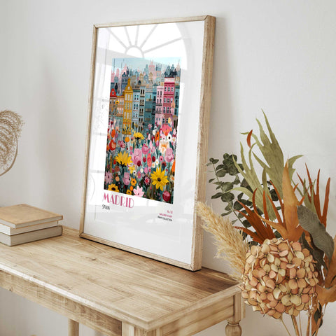 Spanish architecture and flower art decor