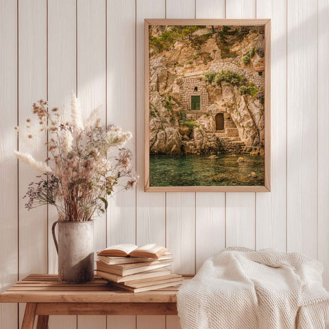 Stone Cottages Coastal Print
