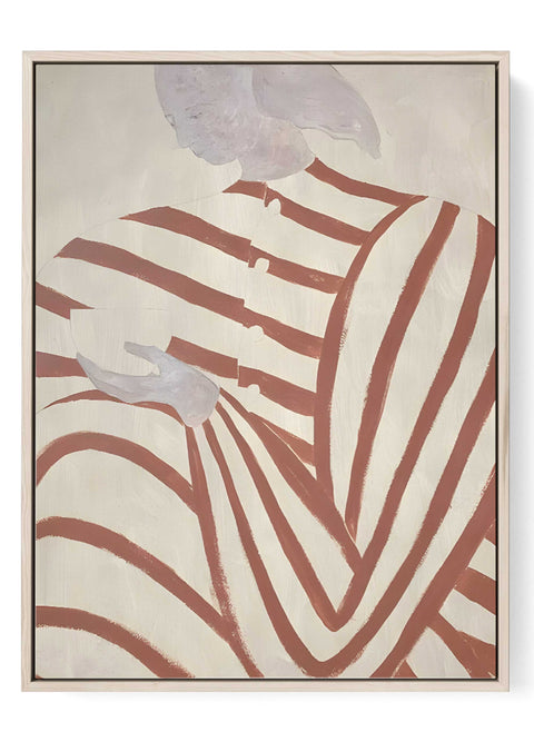 Striped Figure Wall Art Print abstract woman