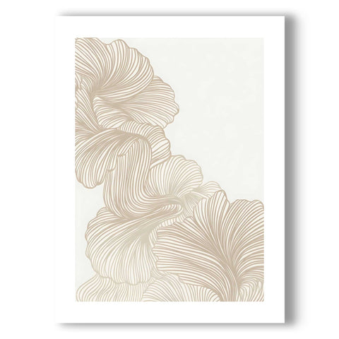 Subtle neutral abstract botanical wall art