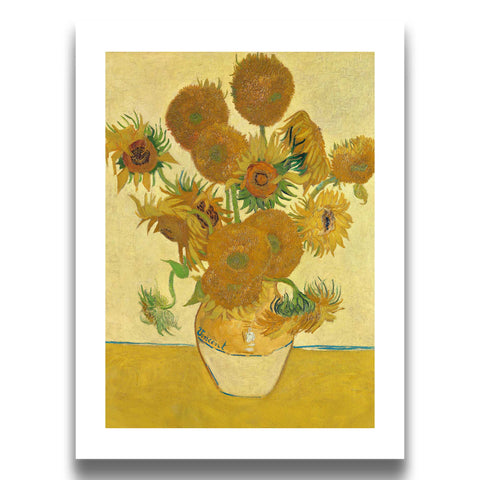 Sunflower bouquet white vase art print