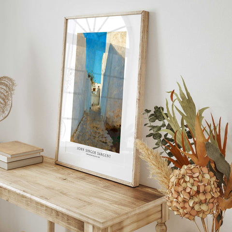 Sunlit mediterranean decor poster