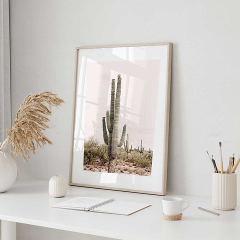 Saguaro Desert Dawn - Cactus Print Poster