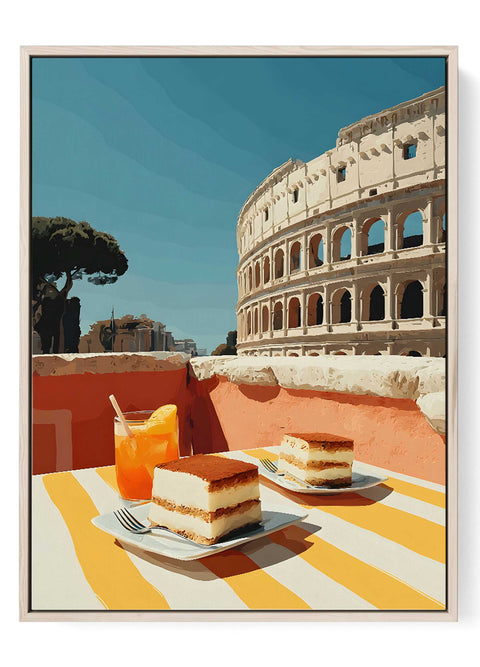 Tiramisu Wall Art Print colosseum view