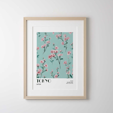 Tokyo cherry blossom wall decor fine art Japan print
