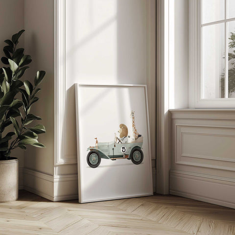 Traveler’s Wall Art – Lion & Giraffe Safari Vignette
