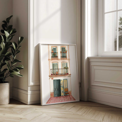 Traveler’s Wall Art – Mediterranean Balcony View
