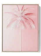 Tropical Pink Palm Poster - Serene Beach House Art Print