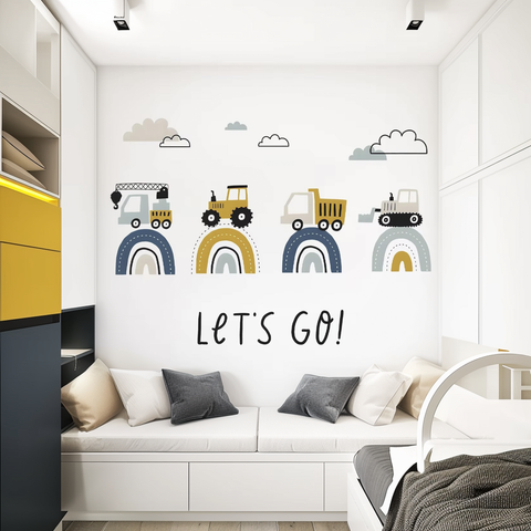 Truck wall decals for kids


