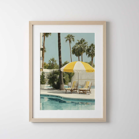 Turquoise pool aesthetic print