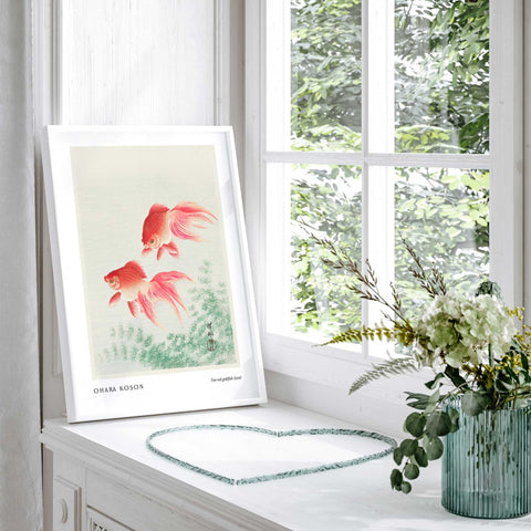 Two veil goldfish koson artwork