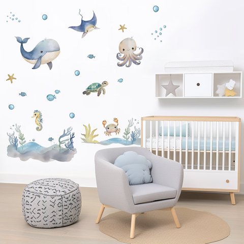 Underwater wall art for children


