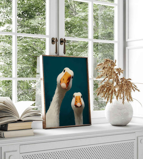 Unique and humorous nature-themed art poster for a sunlit laundry room or kitchen.