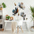Removable handmade floral stickers living room art