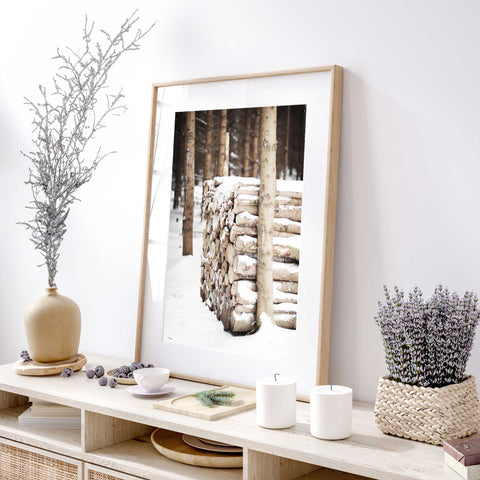 Untouched Wood Stack Photo