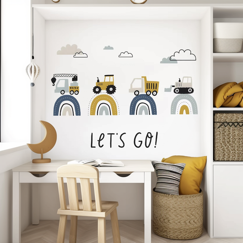 Vehicle wall stickers for nursery

