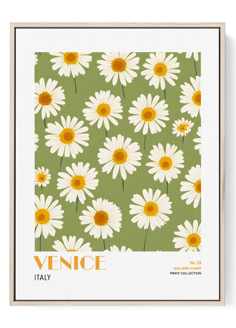 Venice wall art print daisy flower poster