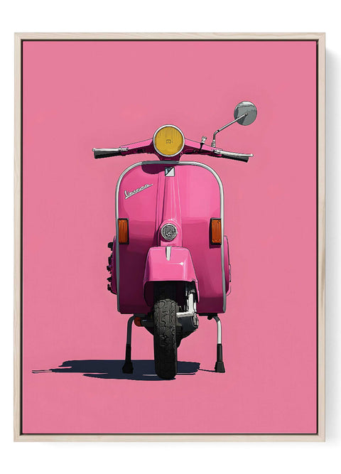 Vespa Wall Art Print pink scooter