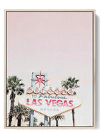 Vibrant Las Vegas Sign Poster - Pastel Sunset Skyline Art